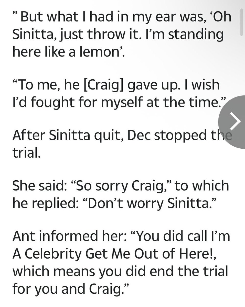 dennydifferent's tweet photo. Most of the men have been really annoying 
Harry has been pointless 
David was vile 
Jimmy was a dick 
Sinitta said Craig made her feel bad for being slow and encouraged her to quit 
and she regretted it immediately 
 #ImACeleb https://t.co/gsAUDfUlc8