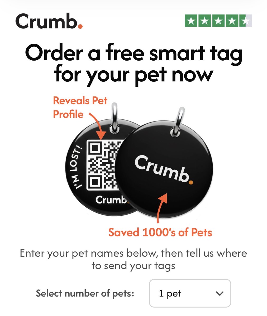 PriceErrors's tweet image. #ad FREE Smart Pet Tags (up to 5!) 🐶🐾

Add 1 tag per dog
Works for up to 5 pets

Just pay $4 shipping total

👉 theblogcm.com/5mm/eJsF

Great backup protection if your pet ever gets lost.

#Freebies #PetDeals #DogOwners #PetSafety #FreeStuff #SmartTag #PetFinds