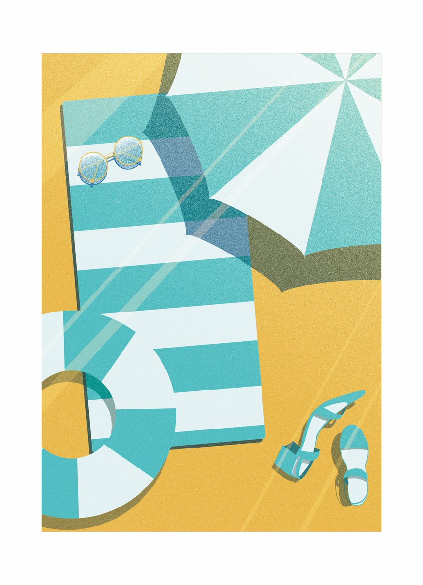 Pn_eizo's tweet image. 学校課題 「Holiday」

 #Adobe  #Illustrator