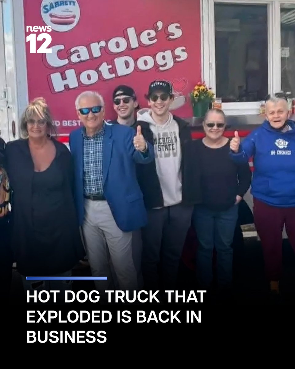 News12HV's tweet image. BACK IN BUSINESS: After a devastating explosion destroyed her hot dog truck and threatened both her livelihood and well-being, a Hyde Park woman is making a remarkable comeback.
 
#News12 #HydePark #ComebackStory #HotDogTruck

bit.ly/3OINEPg