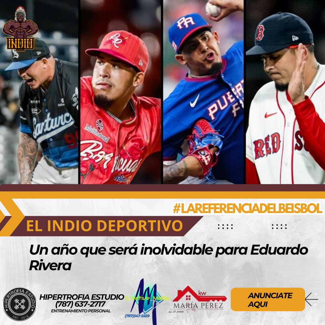El_Indio_DPVO's tweet photo. El lanzador Eduardo Rivera siempre recordará este 2026, ya que logro el campeonato con los Cangrejeros de Santurce 📷 en La Pro 📷, participó en la Serie del Caribe 2026, participó en el Clásico Mundial de Béisbol 2026 e hizo su debut en MLB con los Medias Rojas de Boston. https://t.co/iN9LDp66NQ