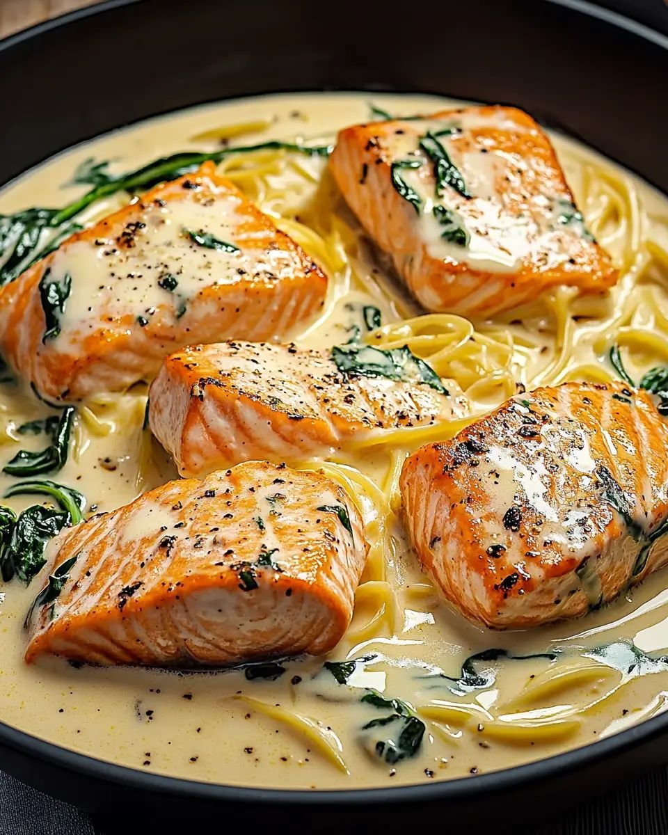Shophia56's tweet photo. 🍜Quick Salmon Dinner Ideas!
Pan-seared Salmon Florentine and tender linguine, t ossed in cream sauce and spinach for a classic dinner, giving you an elegant meal fast! 
#SalmonFlorentine #LinguinePasta                   #PanSearedSalmon   
#QuickDinner 
#ElegantMeal 🥣🥢 https://t.co/l3ugP1iAz3