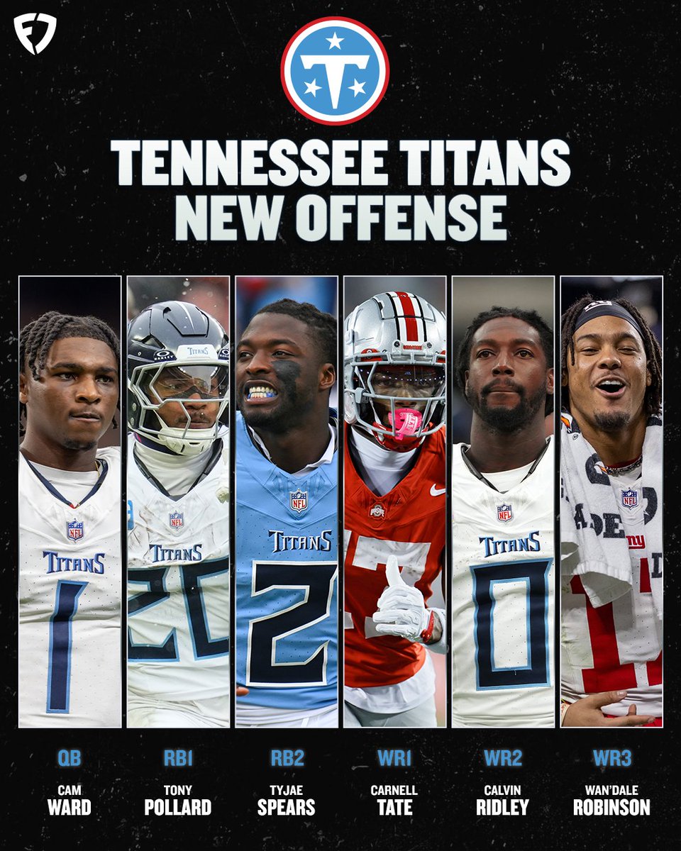FDSportsbook's tweet image. Cam Ward with Carnell Tate 😳

Who is stopping the Titans this season? 👀

#NFL | #TitanUp