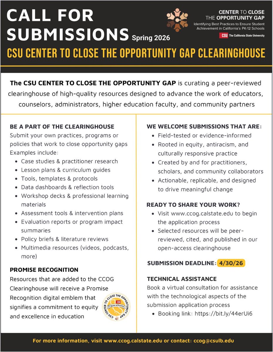 CSU Center to Close the Opportunity Gap tweet media