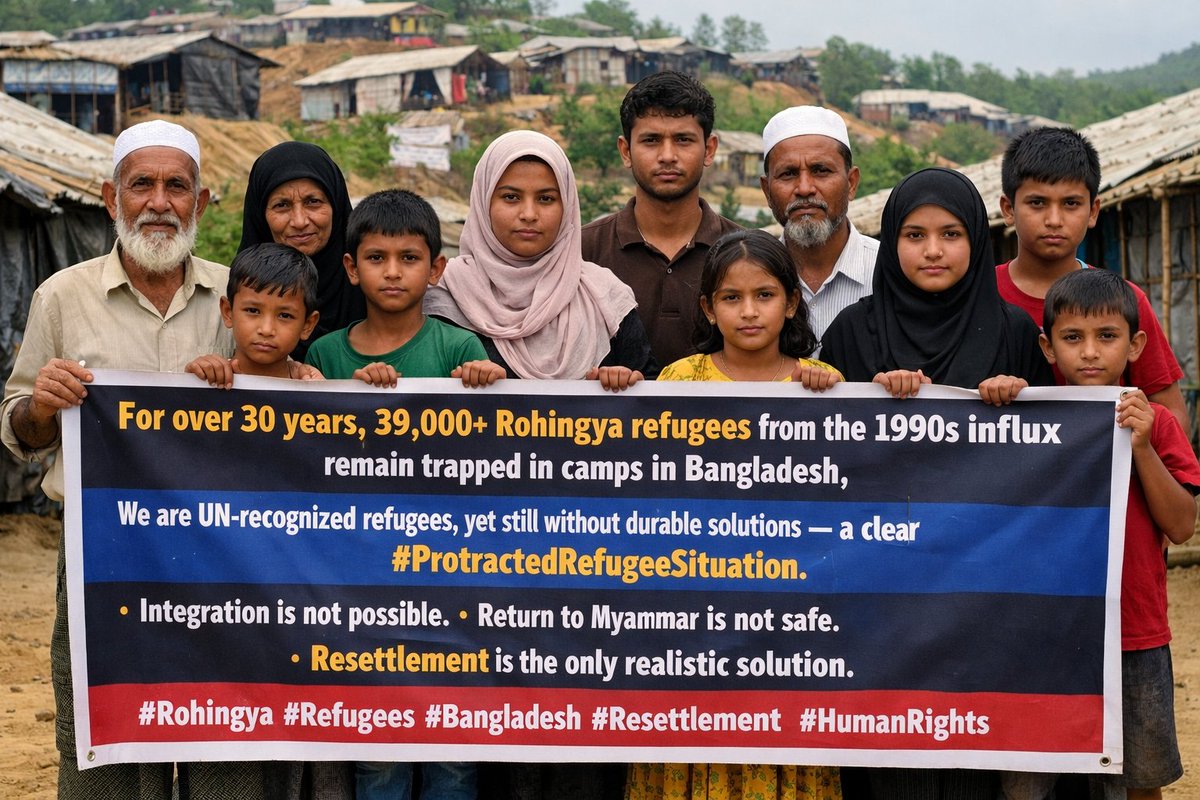 RRANforRohingya's tweet photo. Aid cuts, hunger, no education or livelihoods, and no durable solutions are pushing them toward deadly journeys.
This is not a choiceโitโs desperation born of injustice. #DurableSolution #RefugeeRights #HumanRights #Equality https://t.co/rqIqib8SLr