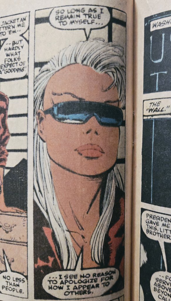 Ang_USL's tweet image. "So long as I remain true to myself...
...I see no reason to apologize for how I appear to others." 
-Storm (Ororo Munroe) 
Uncanny X-Men # 246

#oilpainting #inprogress 😎 🎨
