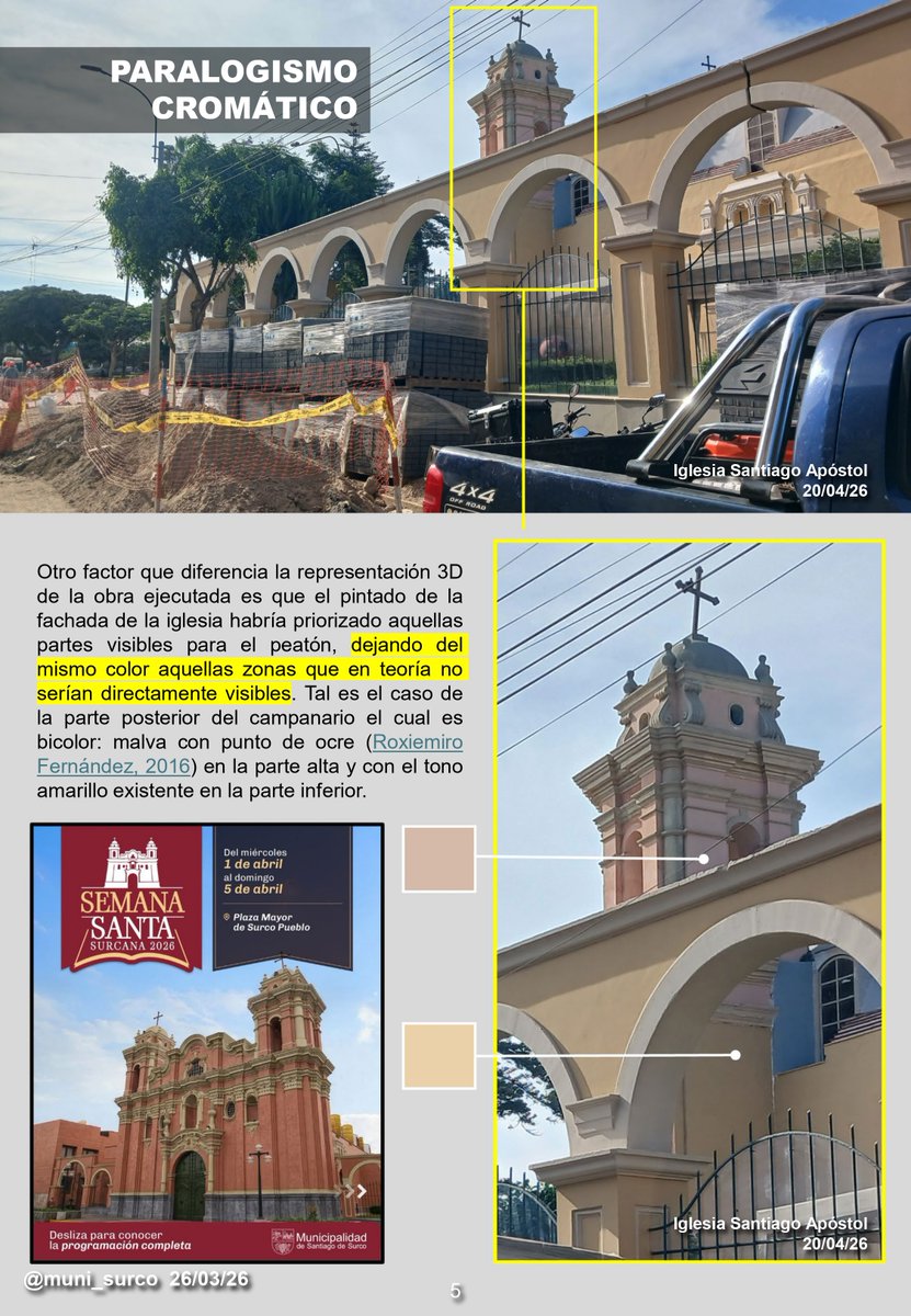 el_residente's tweet photo. El veteado elegido por #PROLIMA dificultaría el mantenimiento, condicionándolo al uso de mano de obra calificada. Dado lo irregular de la textura no es posible reparar por parches, teniendo que repintarse el paño completo. Además están comenzando a aparecer grietas en la pintura. https://t.co/IWOTfG1ZGY