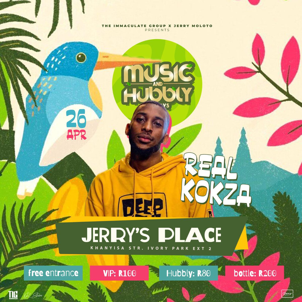 ImmaculateSA's tweet photo. Sunday, 26 April 2026 

Out at #MusicAndHubblySundays https://t.co/da7ZdMdSKw