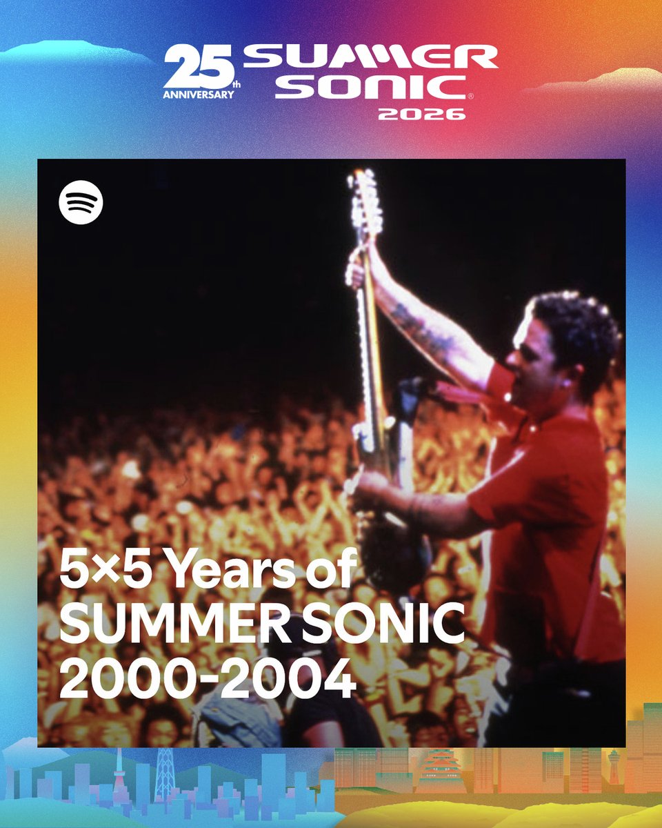 🎉 Spotify限定「5x5 Years of SUMMER SONIC」本日公開⚡️ 公式プレイ
