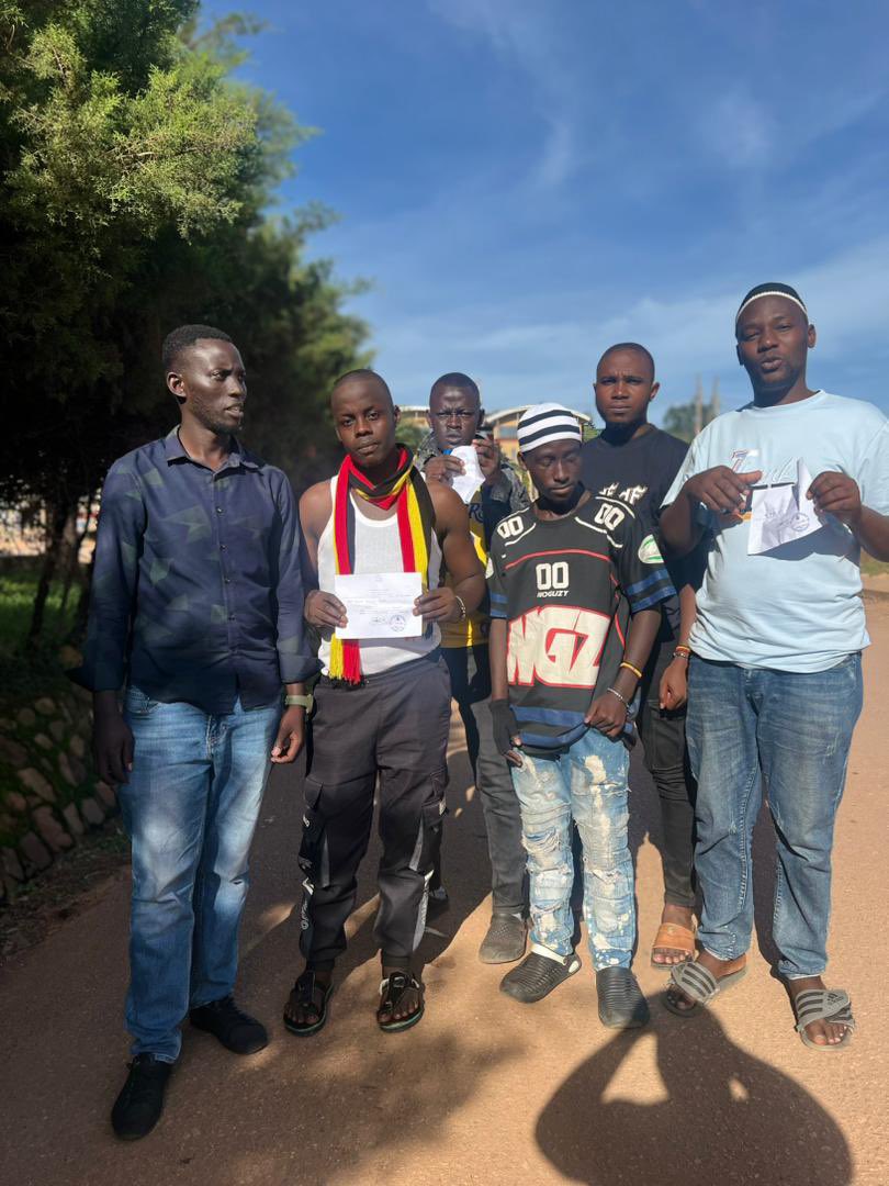 JusticeUg256's tweet photo. Earlier this week our comrades arrested on 1 August for protesting Stanbic Bank’s involvement in EACOP have been released from prison.

They walk free after spending 9 months on remand.

But they walk out with a conviction.

That is the injustice.

They have already served almost the full sentence for a minor charge of common nuisance. Still, the system chose to label them as criminals.

These are individuals who took peaceful action to defend communities, livelihoods, and the climate.

A conviction will follow them. It affects work, travel, and their future.

This is not justice.

Climate activism is not a crime. Peaceful protest is a right.

Their courage remains. So does the struggle.

We call for:
•A review of this conviction
•Protection of the right to protest
•Accountability for institutions backing harmful projects like EACOP

They are free. But they should never have been convicted.