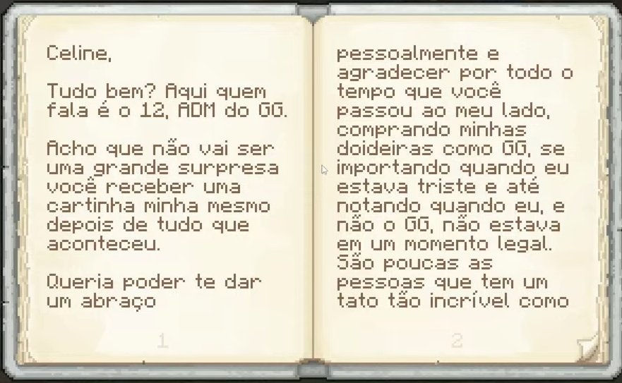 o 12  (ADM do GG) fez um cantinho e uma cartinha pra Ce 😭

12, obrigada pelo GG, sentiremos falta, amamos você 🤍

(+ da cartinha embaixo)
#arkanis #arkanis3temporada #nkt
