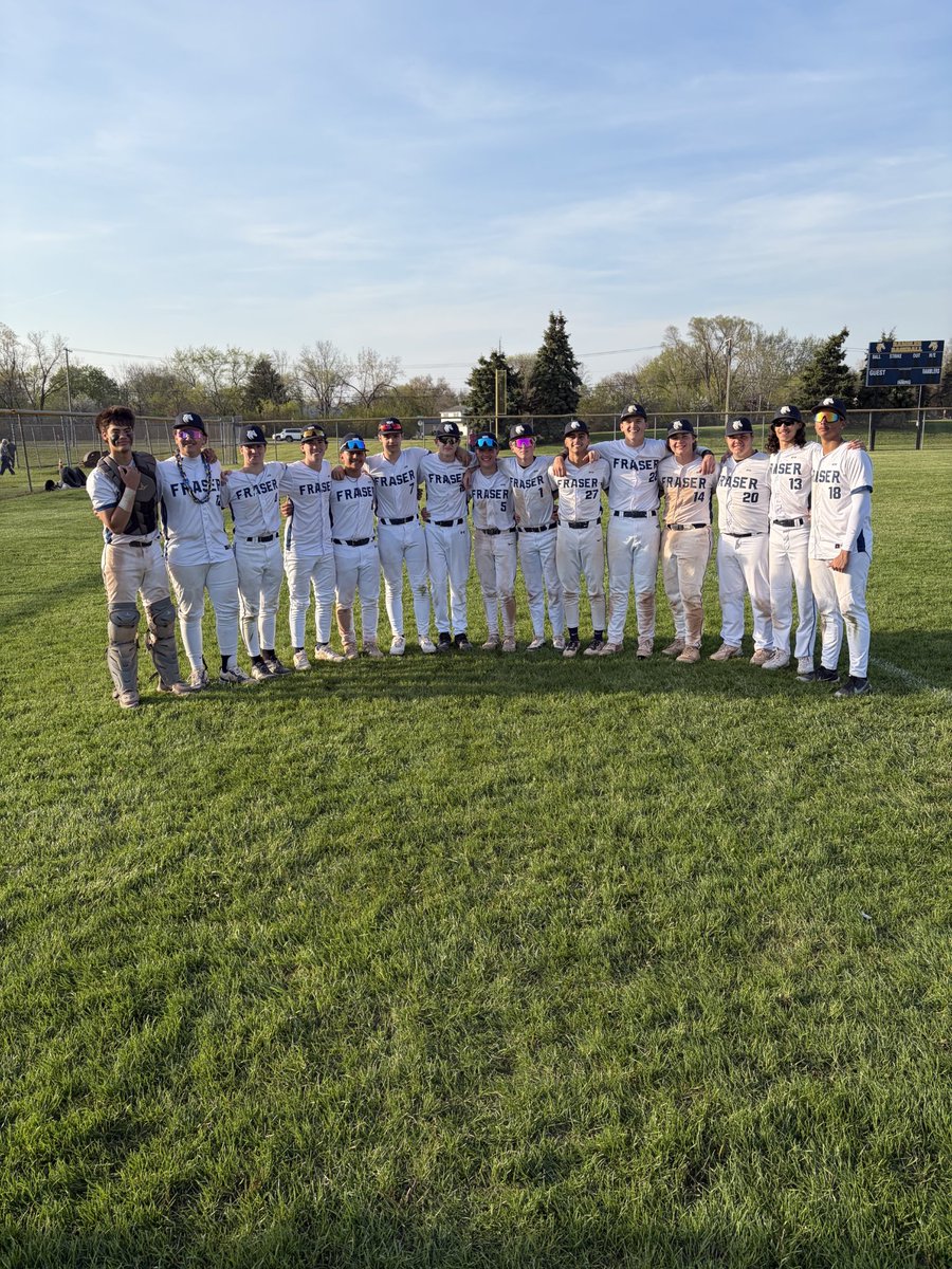 fraserbaseball1's tweet photo. 3-2 W  Evan Nilson (4ks in 2 2/3 IP) earned his first HS win, Mikey Schwartz got the 1 inning Save with 3 ks. @NorbeckCooper hat hit and rbi, Nick Svoeuy added a double, Jackson Braun, @wilson_austin27 Connor Wilson also had hits. 
@freepsports @MacDailySports @MIPrepZoneMD https://t.co/INkt5M5aXl