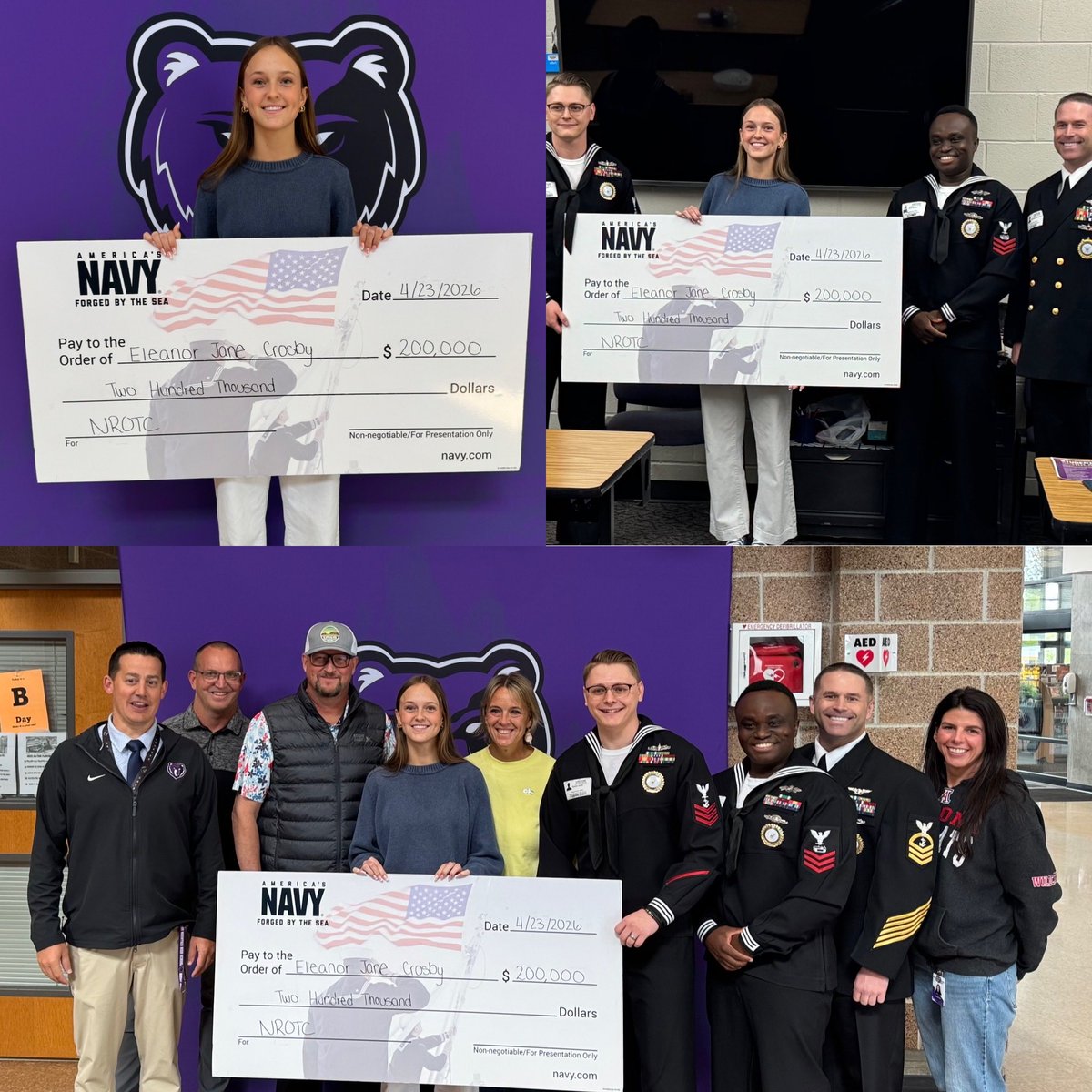 PlayIgniteVB's tweet photo. According to the local Boise Navy recruiters, Eleanor Crosby is the only Navy National 4 year ROTC scholarship recipient in the Treasure Valley. Pursuing her undergrad in health sciences at Point Loma Nazarene University in San Diego. Joining the NROTC San Diego consortium. @KTVB https://t.co/oXccR0u4yB