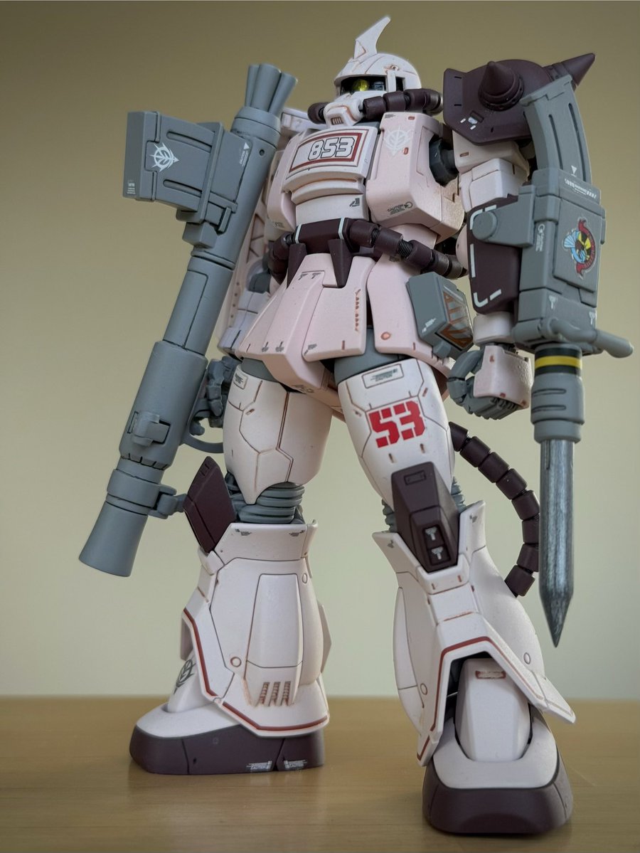 #プラモを見せあって金曜日を乗りきろう
#ガンプラ春のジオンまつり

ザクデザートタイプ
ピンクパンサー隊内隊
キラービー隊所属機