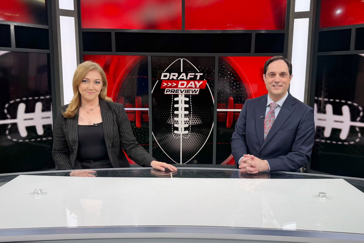 allieberube's tweet photo. Third year of our national NFL Draft coverage with Steve Infanti! First round has already provided some fireworks… hope everyone enjoyed tonight’s Draft Day Preview! #NFLDraft https://t.co/Mr113eNL9x