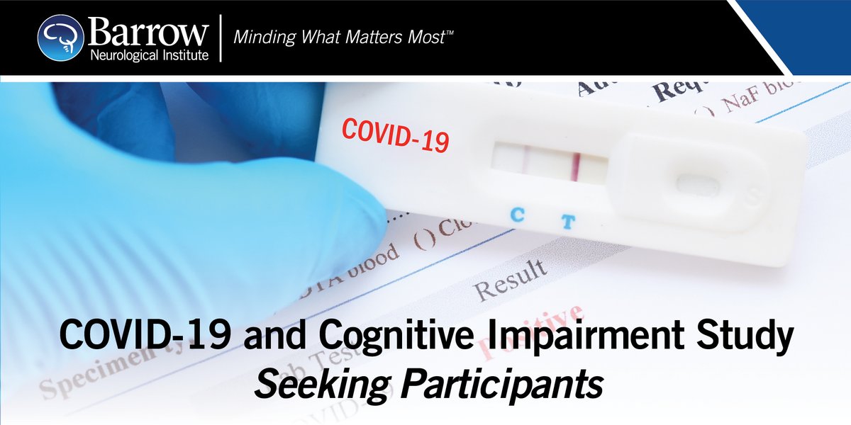 BarrowNeuro's tweet image. #BarrowNeurologicalInstitute is seeking participants for a research study on #COVID19 and neurological function and health. You could help advance #neuroscience research! Learn more about the study, eligibility, and how to enroll: bar.rw/arpastudy. #LongCOVID