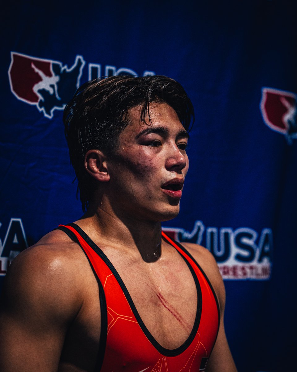 BeaverWrestling's tweet photo. THE UPSET AND NOW HE’S FINALS BOUND. 

#6 Joel Adams upsets #2 B. Holmes to advance to the Senior Greco Finals💪
#GoBeavs https://t.co/TVa2nmRDHt