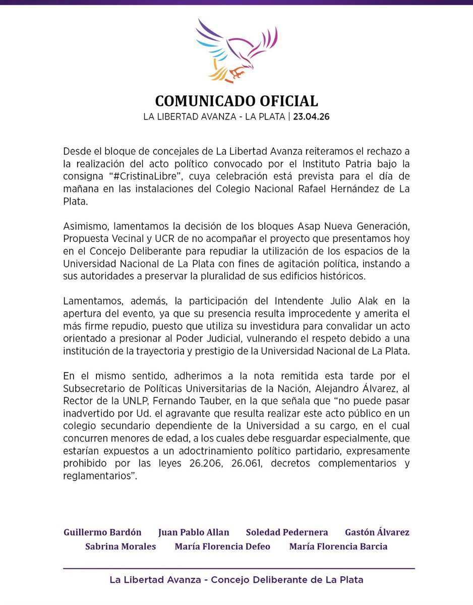 LLA Concejales La Plata tweet media