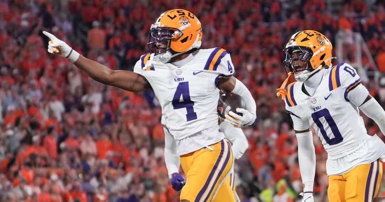 Mansoor Delane just joined an elite "DBU" list.

LSU cornerbacks who became Top 10 NFL Draft picks.⬇️

Patrick Peterson (2011): No. 5
Morris Claiborne (2012): No. 6
Derek Stingley (2022): No. 3 
Mansoor Delane (2026): No. 6

Chiefs trade up for Delane:➡️ on3.com/teams/lsu-tige…