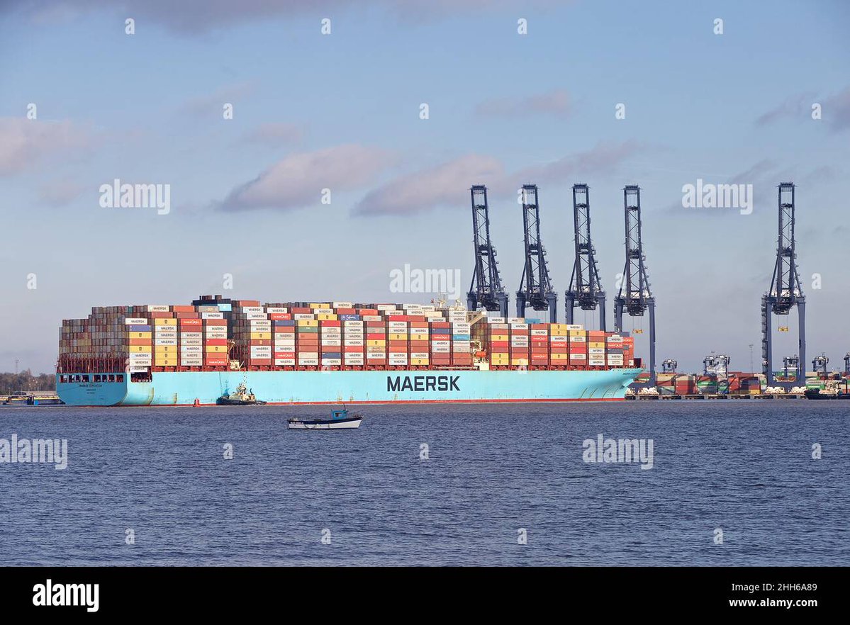 Macro_Dashboard's tweet image. Container fleet down 12% vs 2019 but port calls up 3% - a sign of shifting trade patterns. Investors: reassess carrier valuations, $MAERSK is likely a beneficiary of the trend #shipping #trade