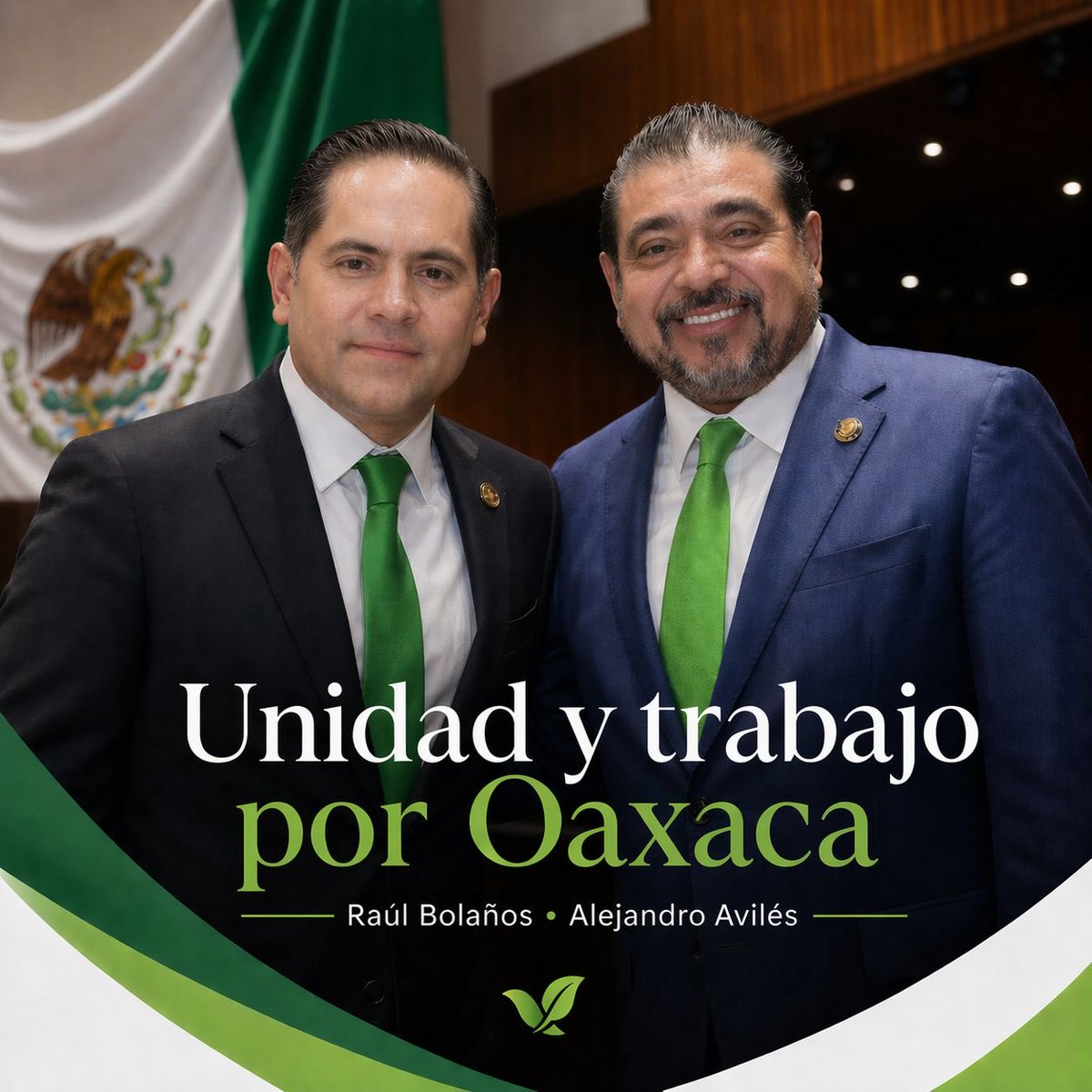 avilesalvarez_a's tweet photo. Felicito con mucho aprecio a mi amigo diputado @RaulBCCue por su nombramiento, que fortalece al @partidoverdemex en una etapa clave para Oaxaca. Tu incorporación nos impulsa a trabajar en unidad y con mayor coordinación.¡Enhorabuena! Seguimos avanzando juntos. https://t.co/7DUfSoXjss