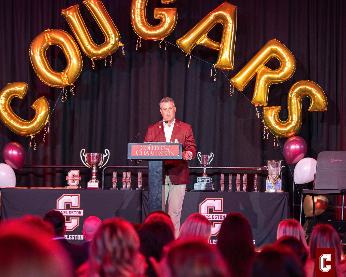CofCSports's tweet photo. One of the best nights of the year 🏆✨

#TheCollege 🌴 https://t.co/vMQY7i34fY