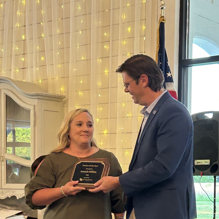 AthensCitySch's tweet photo. Congratulations to ACMS Teacher of the Year Mrs. Mandy Million who was recognized tonight by the Athens Area Chamber of Commerce at their Annual Awards as the Area Teacher of the Year - the award is sponsored by TWU and was presented by Dr. Grant Willhite.#ExcellenceIsACS https://t.co/geroh1TRvR