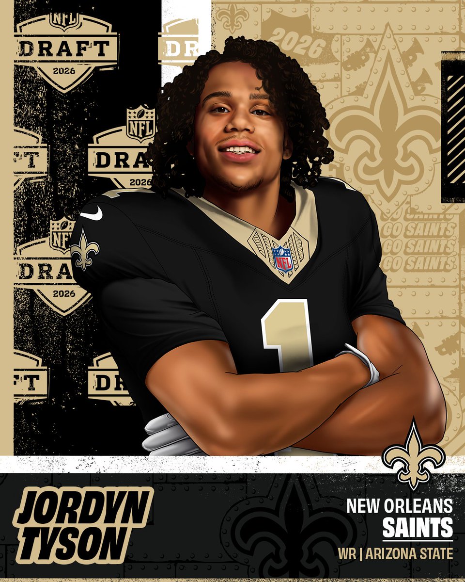 From the desert to NOLA. <a href="/tyson_jordyn/">jordyn tyson</a> 

NFL Draft on NFLN/ESPN/ABC
Stream on <a href="/NFLPlus/">NFL+</a>