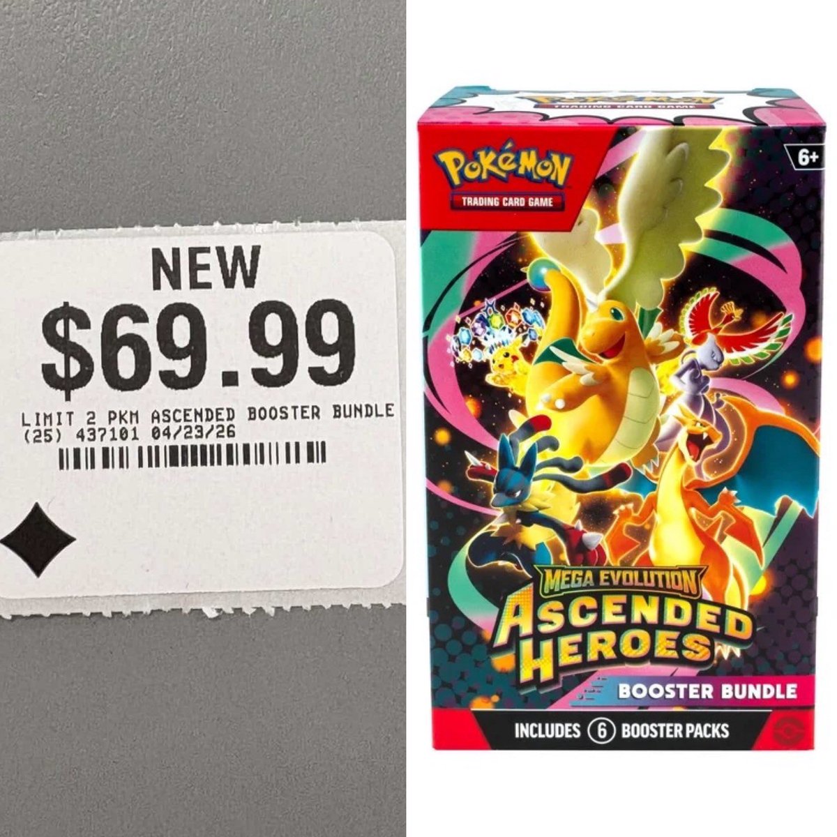 DisTrackers's tweet image. I wonder if GameStop will raise the Booster Bundle price every time there’s a hyped release? $70 is a lot for 6 Pokémon packs…
.
#Pokemon #TradingCards #Collectibles