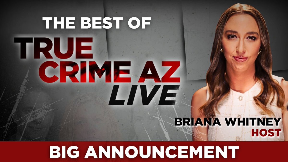 BrianaWhitney's tweet photo. Tonight…a very special True Crime AZ Live show 🎥

Two important live guests. I hope you join us.

Watch on YouTube at 7 pm PST: https://t.co/CnLb7UFu2e https://t.co/uib3gylLFm