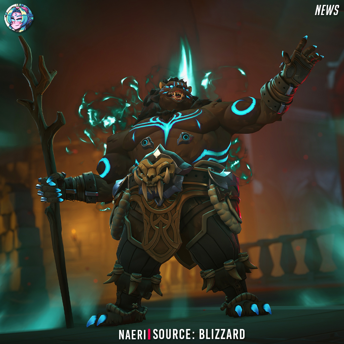 OverwatchNaeri's tweet image. Overwatch x Diablo Collab Mauga Druid Skin🐻

Not even death will save you or your enemies in #Overwatch x Hatred’s Reckoning Collaboration, coming April 28 - May 18 🔥