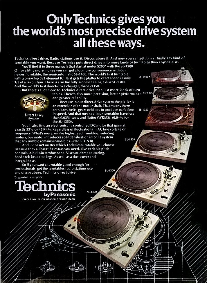 djmarkfarina's tweet photo. Technics, 1976. https://t.co/GpNqkUvFY9