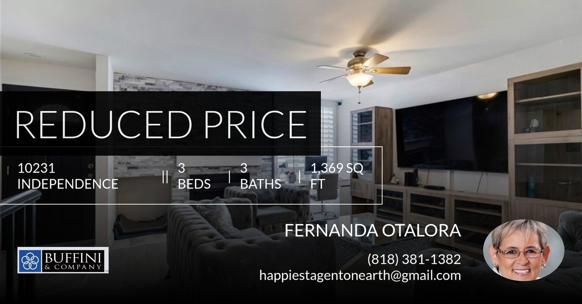 📍 Reduced Price 📍 This recently reduced home at 10231 Independence C17 in Chatsworth won't last long, so, don't wait to set up a showing! Reach out here or at (818) 381-1382 for more information!

Fernanda Otalora
Happiest Agent ... homeforsale.at/10231_INDEPEND…