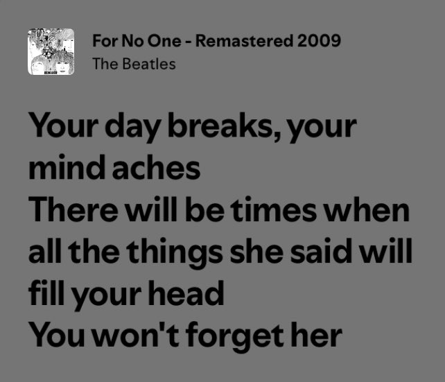 quero namorar um fã de beatles e terminar pra ele ouvir essa pensando em mim