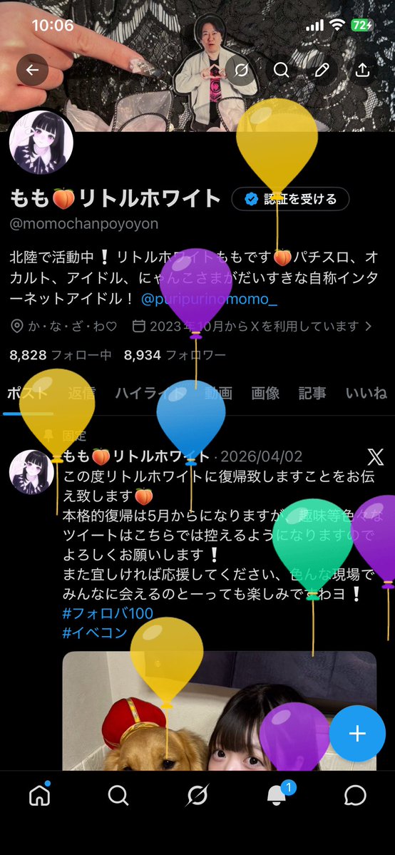 もも🍑リトルホワイト tweet media