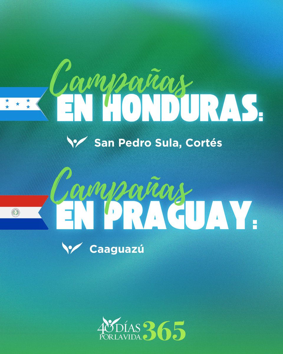 40DXLV's tweet photo. ¡Ya son 16 vidas salvadas en todo el mundo por las campañas 365! 
Esta es tu señal para tomar un turno de oración en tu campaña local 365, entra: https://t.co/6TkzQ5M9QG  y contacta al líder de campaña o a https://t.co/eWdGRC7gAz en España https://t.co/cpkTdKTSO3