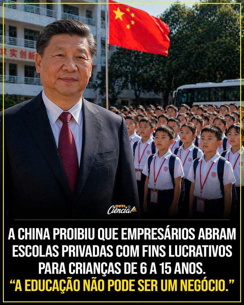arc_maiana's tweet image. ESSES COMUNISTAS...
A China baniu o lucro privado no ensino obrigatório para reduzir desigualdades e custos familiares. As reformas de 2021 transformaram o setor de tutorias em organizações sem fins lucrativos e restringiram o capital estrangeiro. O objetivo é priorizar o