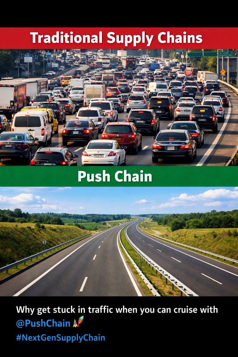 technoterror96's tweet photo. Why get stuck in traffic when you can cruise with @PushChain 🚀 #NextGenSupplyChain #mempushchain https://t.co/KffhSUX959