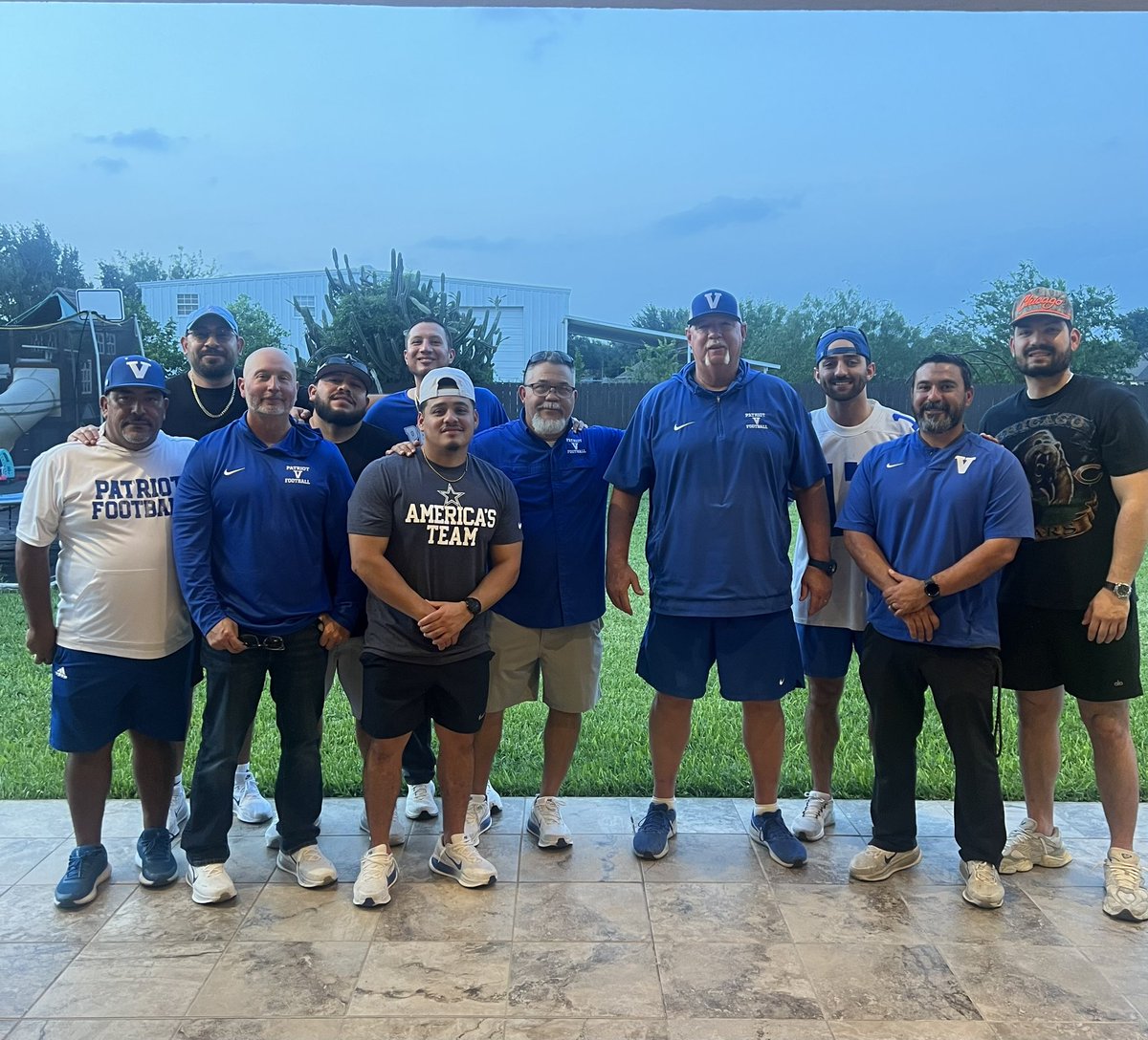 CoachGilpin's tweet photo. Patriot Football getting after the BBQ and watching the NFL Draft!!
#Family https://t.co/fC0Fyh5wBB