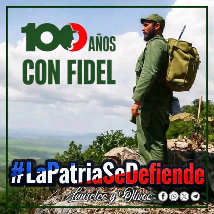 Firmes como el caguairan, defendiendo nuestra soberanía, con la firme convicción de que #LaPatriaSeDefiende #LatiendoConFidel #LaurelesYOlivos