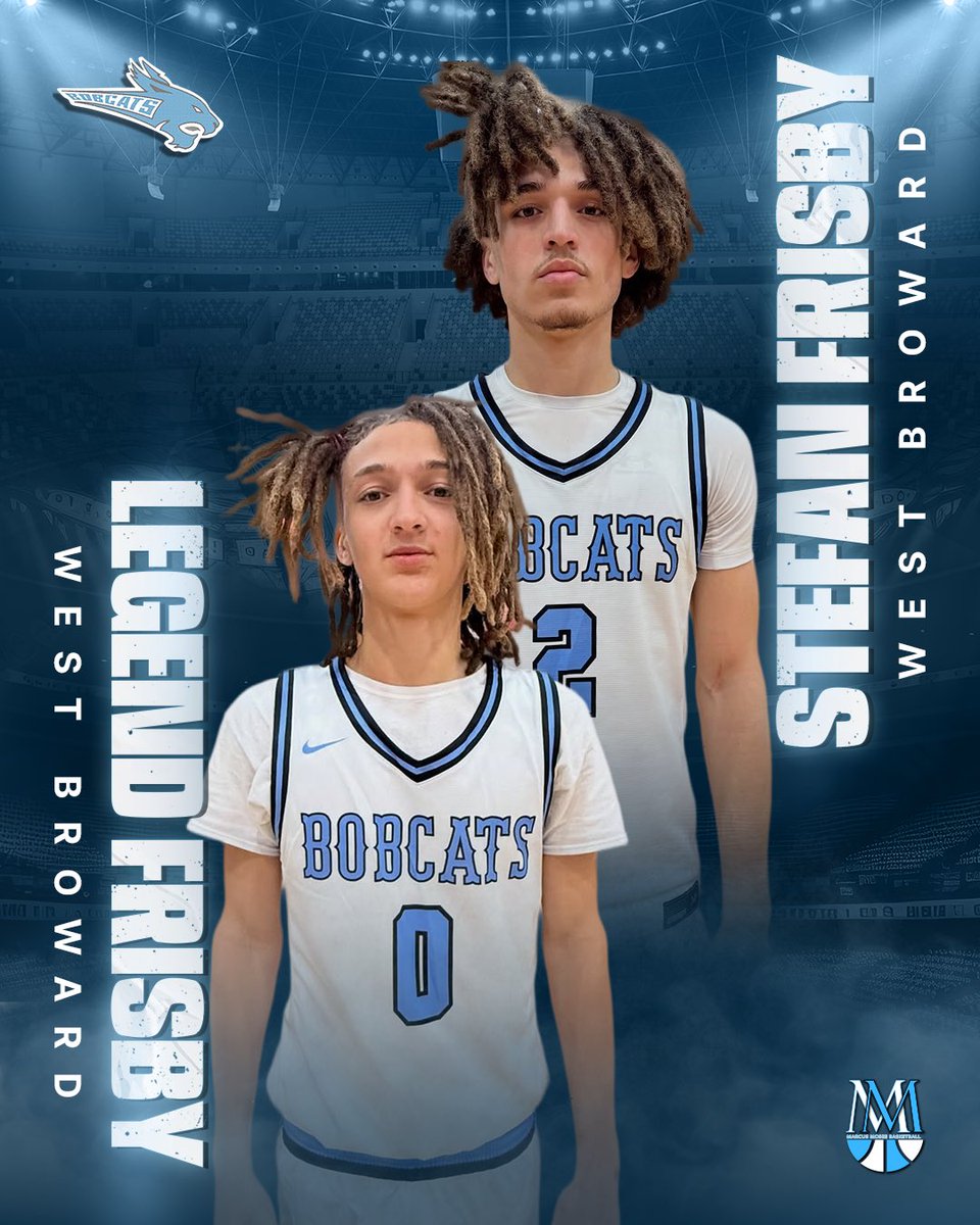 MMcGeeBball's tweet photo. Stefan Frisby x Legend Frisby… yeah this duo different 😤🔥

From MLK Classic ➡️ Preseason ➡️ Thanksgiving ➡️ Dade vs Broward, the Bobcats brothers been applying pressure all season long 💯🏀

Chemistry on 💯, energy unmatched, and when they get it going… it’s Lights Out 🎯

Two names you better not sleep on 👀

🎥: @Rangeman_Films 
Hosted by @mmcgeebball

@HoopExchange @StefFrisby @legendfrisby2 @WestBrowardHigh