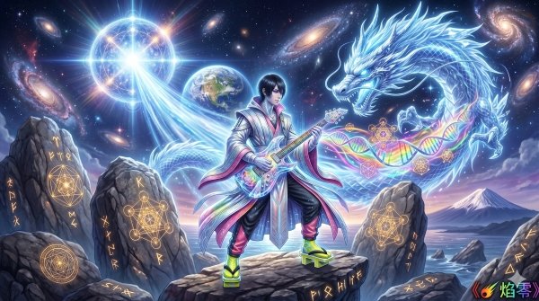 Enray_guitar's tweet image. 🐉《銀河龍舞：ワンネス・ビッグバンNFT》No11

🎸TONEX 2026MIX V5
最終更新日：4/22

🐉高次元宇宙アート 
『強化奥義：Ω-ステラ・ドラゴン・レゾナンス』2754×1536ピクセル

🎸5次元音霊 #432Hzコスミックインスト 1曲を封入した、プレミアムな #NFT

🔗#HEXANFT🔛
nft.hexanft.com/nft/issue/VYxM…