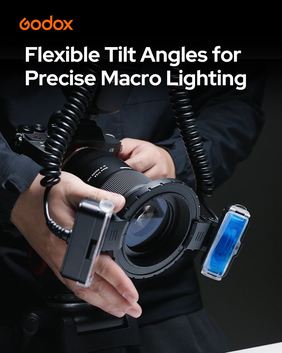 GodoxGlobal's tweet image. Meet the Godox MF-T76 Macro Twin Flash—built for precision, flexibility, and creative control with dual-head design, TTL &amp;amp; HSS support, 1.2s recycling, and built-in modeling lights.
🏷️ RRP: $249
🔗 Learn more: godox.com/product-e/MF-T…
#Godox #MacroPhotography #TwinFlash  #MFT76