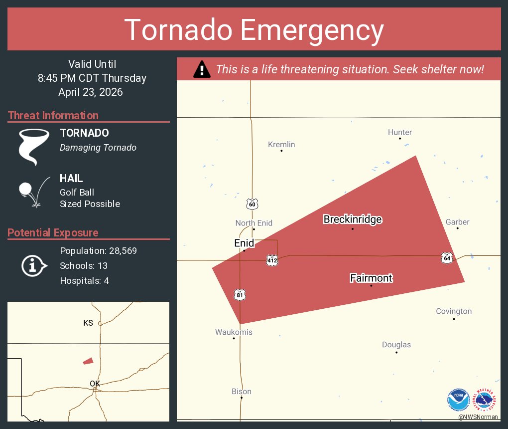 NWS Tornado tweet media
