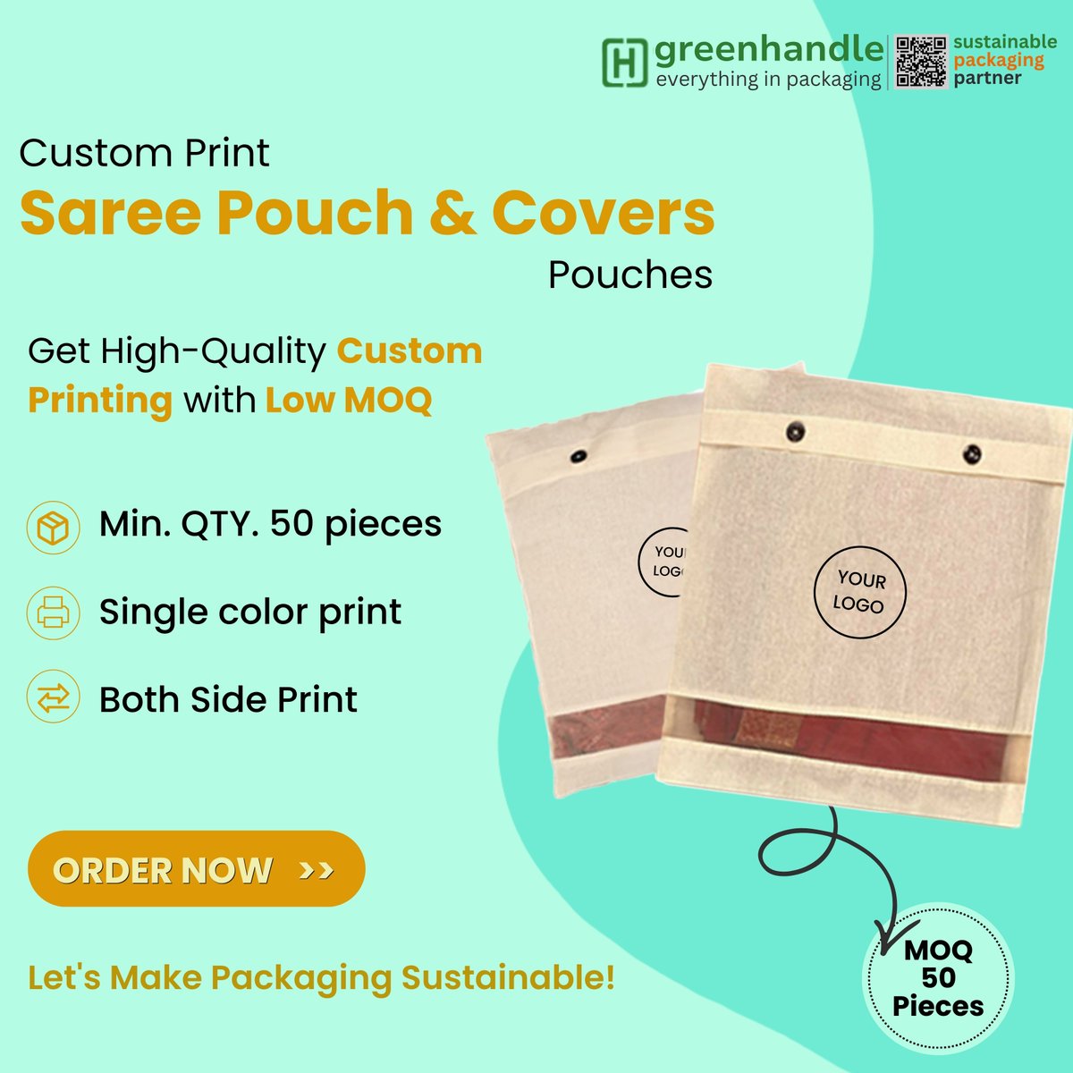 greenhandle_in's tweet image. 50 Pieces Saree Pouches &amp;amp; Covers with Custom Logo – Strong Eco-Friendly Packaging Solution

#SareePouches #ecofriendlypackaging #reusablebags #sustainablepackaging #cottonbags #drawstringpouch #greenpackaging #custompackaging #logoprint #justlogoprint #b2bpackaging