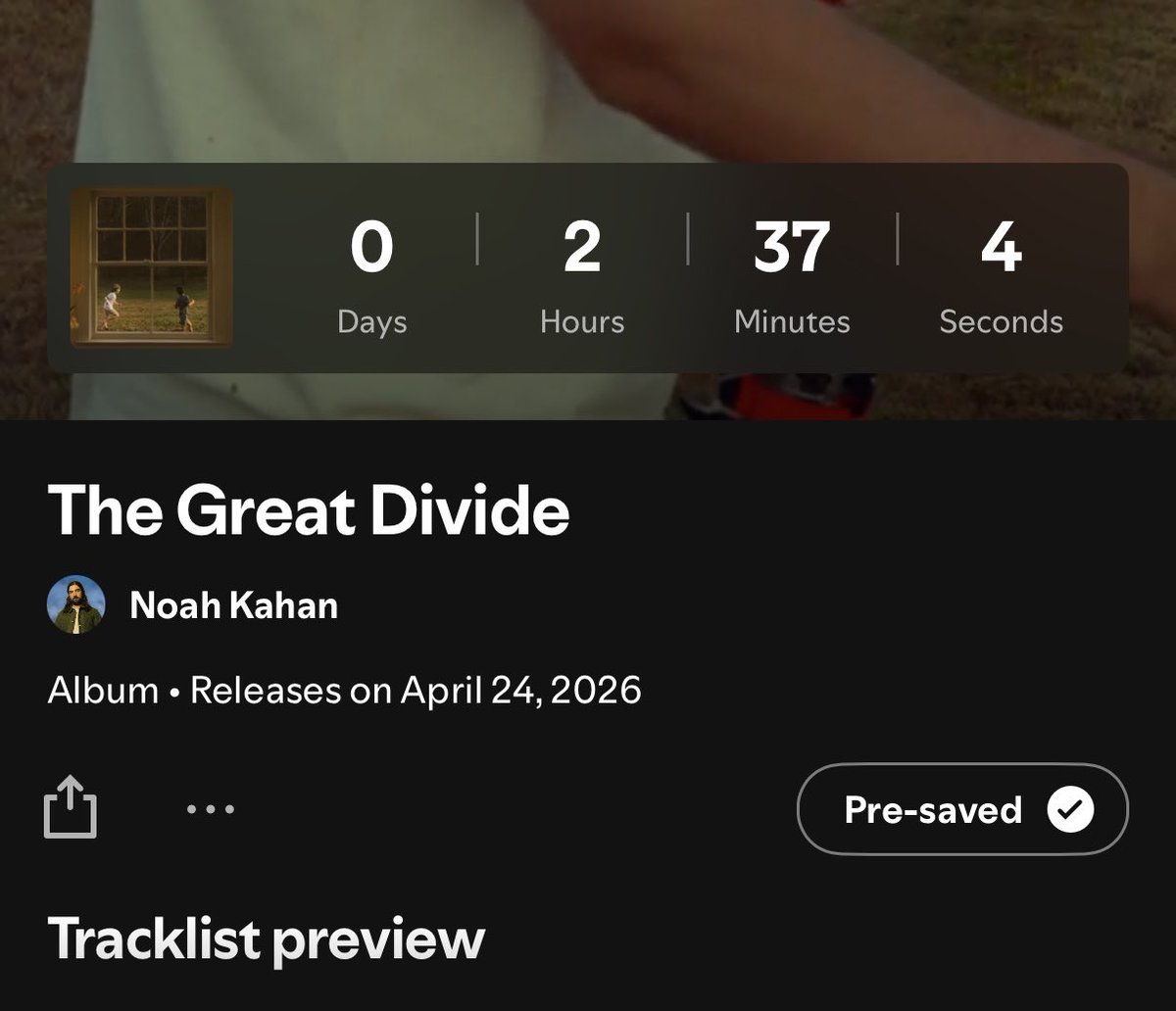 mendessingular's tweet photo. i’m crashing out. not mentally or emotionally prepared. i just know this is going to immediately become my favorite album of all time. #TheGreatDivide @NoahKahan https://t.co/1VqRFQm89p