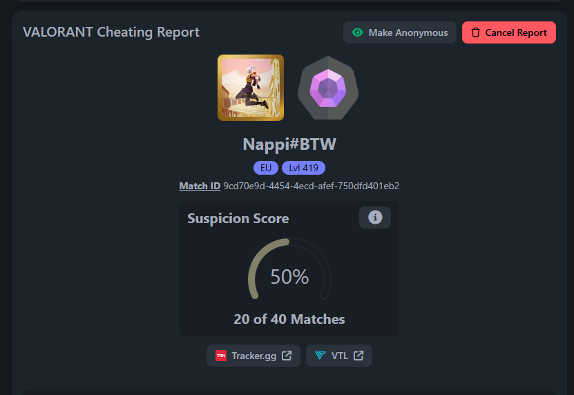 sleepinwhileeat's tweet photo. What is happening to the game I love? Why are so many cheaters getting through vanguard? @riotgames @VALORANT @ItsGamerDoc (these are all semilegit but pretty blatant cheaters) https://t.co/OtrXyoYQ48