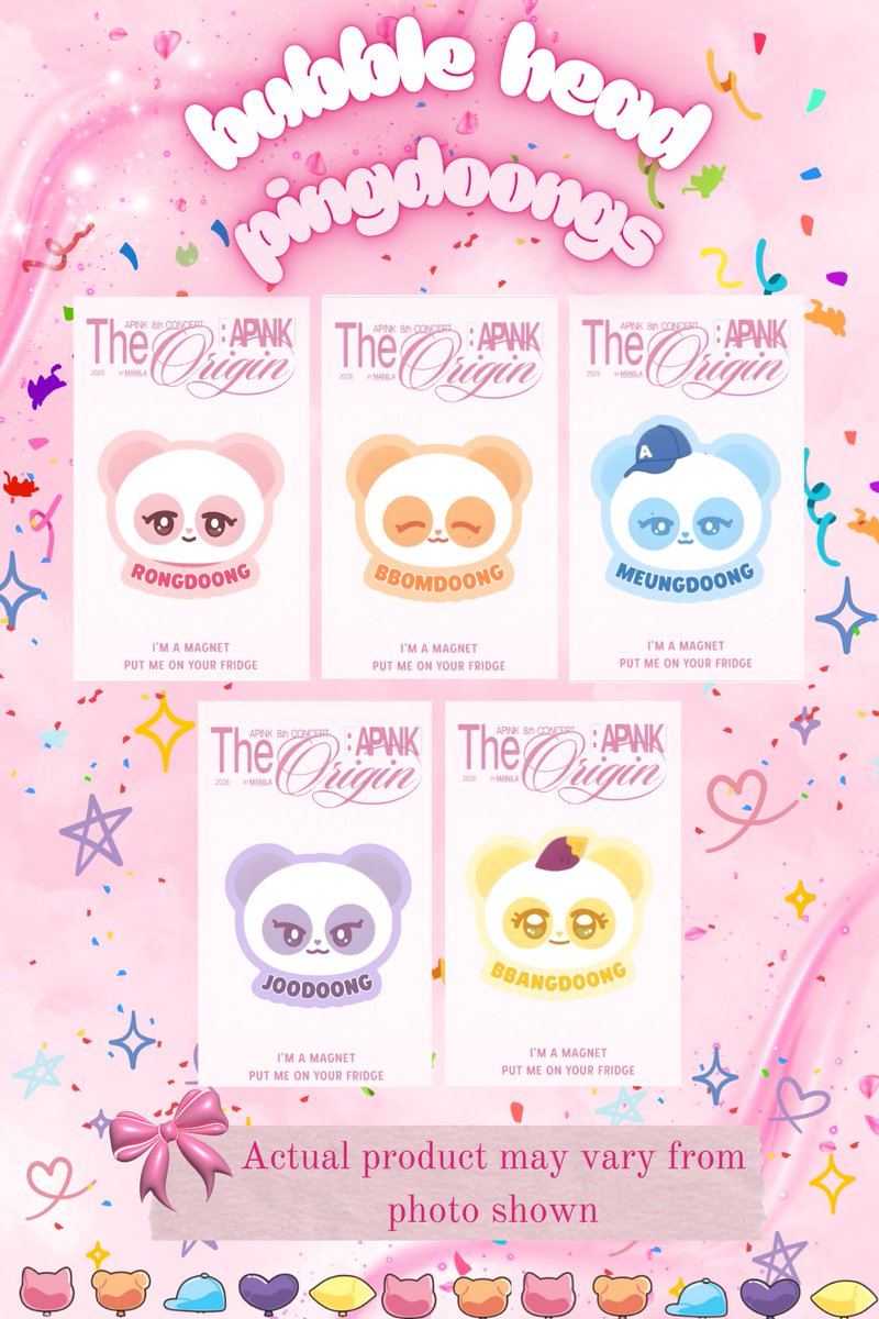 🌸🌸🌸The Origin: Apink in Manila🌸🌸🌸
Fan support by: <a href="/MariejayC/">apink_panda</a> 

Bubble Head Ref Magnet Pingdoongs
- strictly 1:1 
- lmtd qty only
- open for trades
- random pandas

#에이핑크 #Apink #ApinkinManila #Apink_in_Manila #The_Origin_Apink_Manila #Apink #TheOrigin_APINK