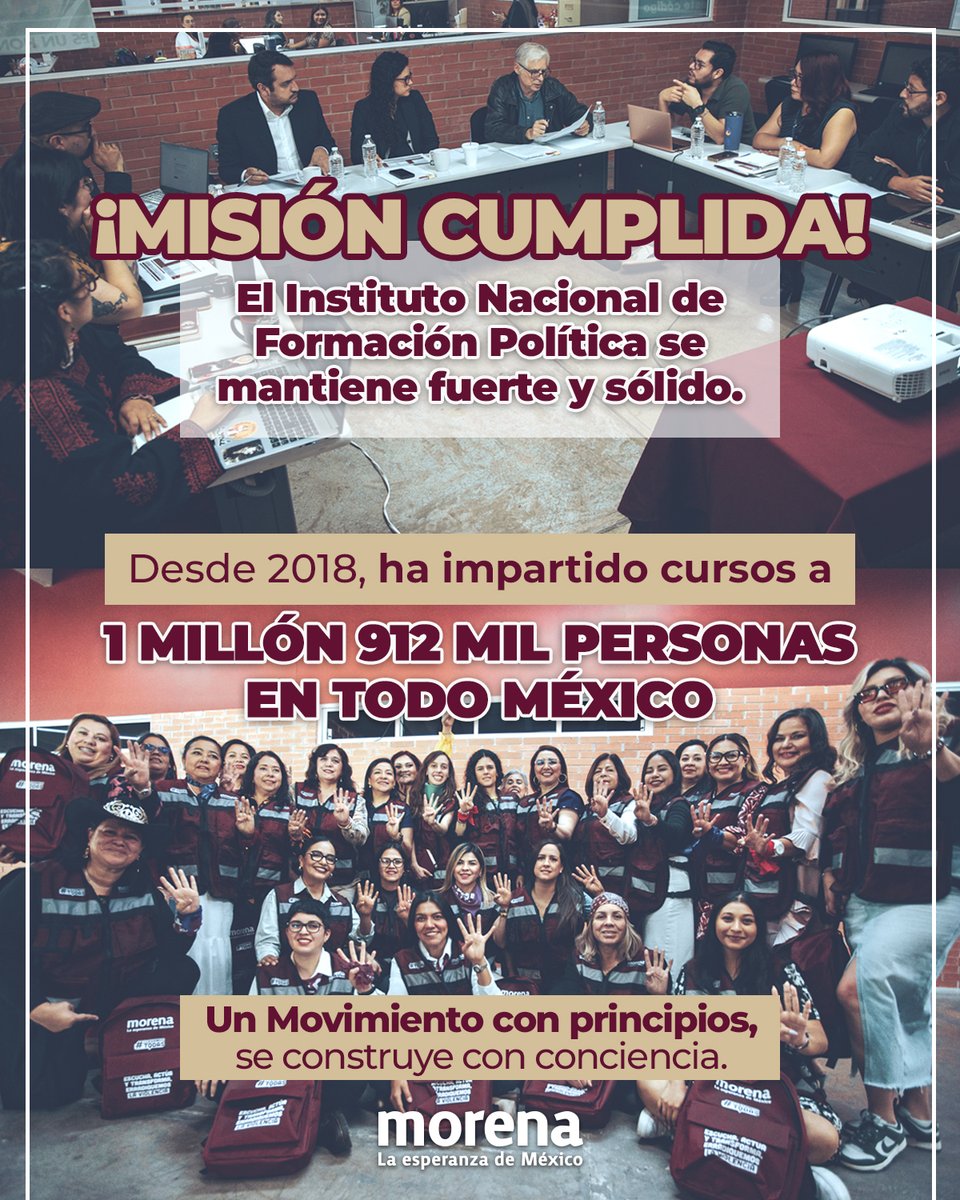 La Transformación no solo se defiende, también se aprende.

Porque un Movimiento fuerte se prepara y se organiza.

#MisiónCumplida