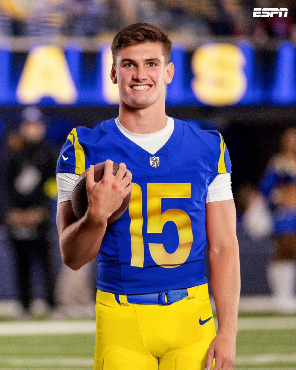 With the 13th pick in the NFL draft, the Los Angeles Rams select QB Ty Simpson 🐏